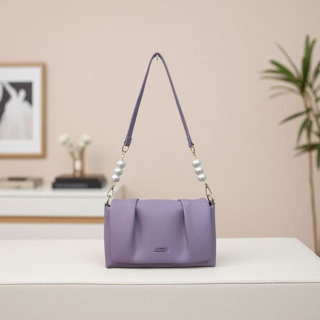 Only You Just You pearl-accented underarm shoulder bag (2)